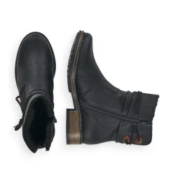 Rieker Korte DameStøvler Kulsorte