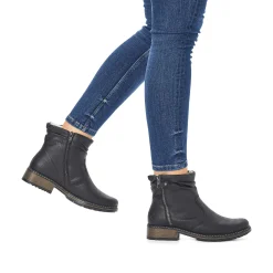 Rieker Korte DameStøvler Kulsorte