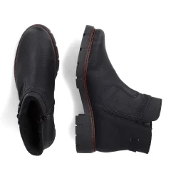 Rieker Korte DameStøvler Nat Sorte