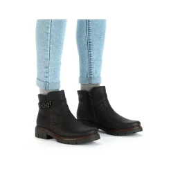 Rieker Korte DameStøvler Nat Sorte