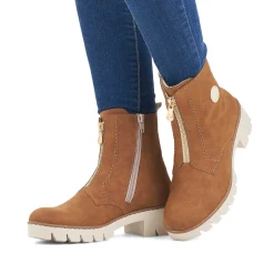 Rieker Korte DameStøvler Nougat Brun