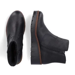 Rieker Korte Støvler Til Kvinder Grafit Sorte