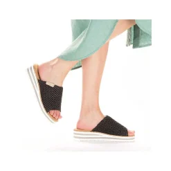 Rieker Kvinders Muldyr Asfalt Sort