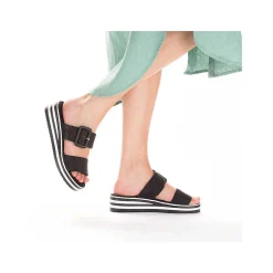 Rieker Kvinders Muldyr Asfalt Sort