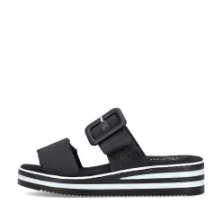 Rieker Kvinders Muldyr Asfalt Sort