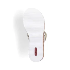 Rieker Kvinders Muldyr Beige-Metallic-Rosa