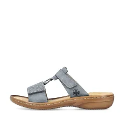 Rieker Kvinders Muldyr Bla Gra