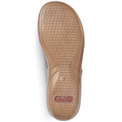 Rieker Kvinders Muldyr Bla Gra