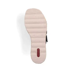 Rieker Kvinders Muldyr Brun Beige-Creme Hvid-Sort