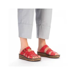 Rieker Kvinders Muldyr Brandrod