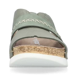 Rieker Kvinders Muldyr Gron Gra