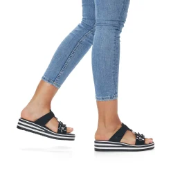 Rieker Kvinders Muldyr Grafit Sort