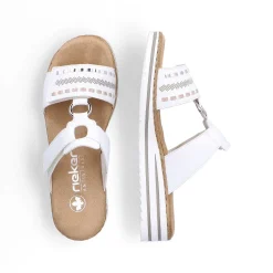 Rieker Kvinders Muldyr Krystal Hvid