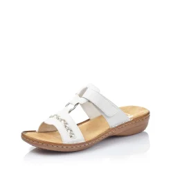 Rieker Kvinders Muldyr Krystal Hvid