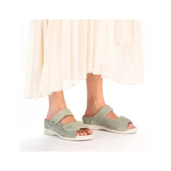 Rieker Kvinders Muldyr Lysegron