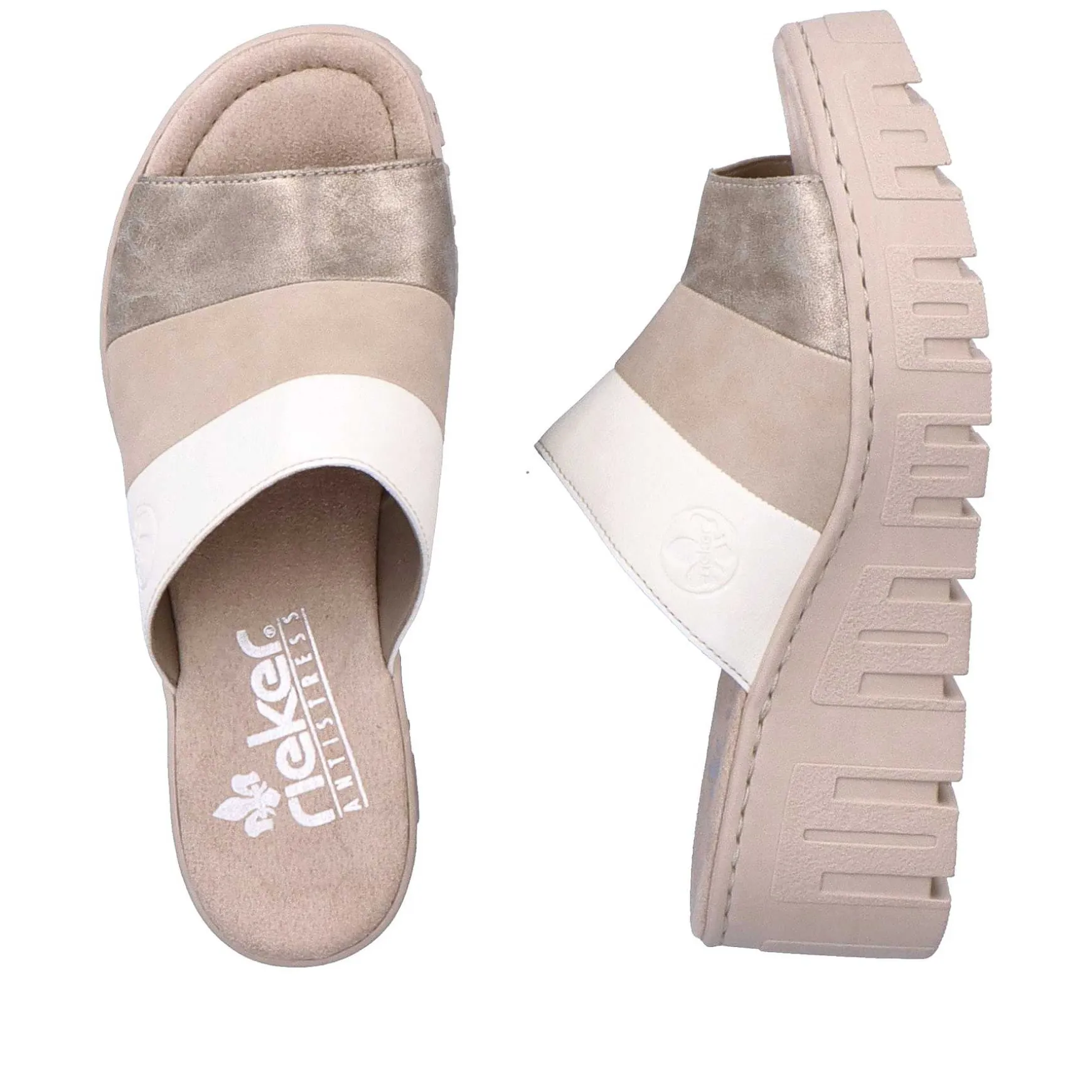 Rieker Kvinders Muldyr Lys Beige