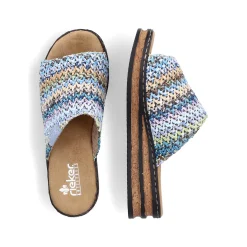 Rieker Kvinders Muldyr Multi-Sky Blue