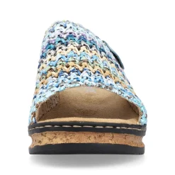 Rieker Kvinders Muldyr Multi-Sky Blue