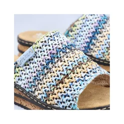 Rieker Kvinders Muldyr Multi-Sky Blue