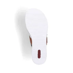 Rieker Kvinders Muldyr Olivengron-Brun-Hvid