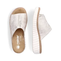 Rieker Kvinders Muldyr Solv-Platin-Metallic