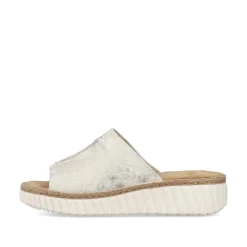 Rieker Kvinders Muldyr Solv-Platin-Metallic