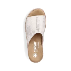 Rieker Kvinders Muldyr Solv-Platin-Metallic