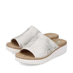 Rieker Kvinders Muldyr Solv-Platin-Metallic