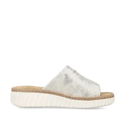 Rieker Kvinders Muldyr Solv-Platin-Metallic