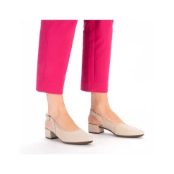 Rieker Kvinders Slingback Pumper Champagne