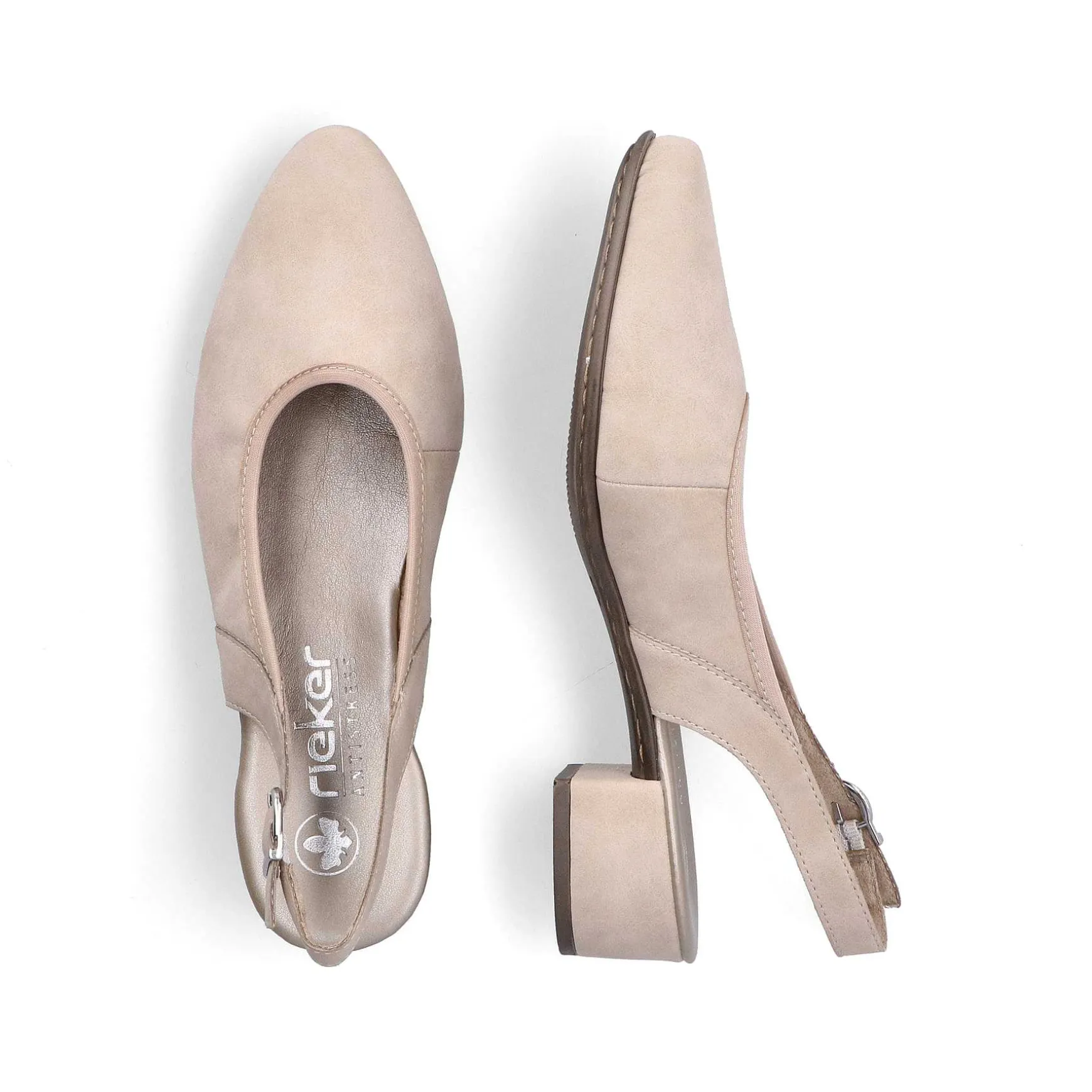Rieker Kvinders Slingback Pumper Champagne