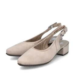 Rieker Kvinders Slingback Pumper Champagne
