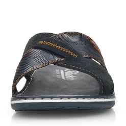 Rieker Mænds Muldyr Ocean Bla-Noddebrun