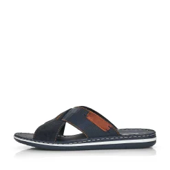 Rieker Mænds Muldyr Ocean Bla-Noddebrun