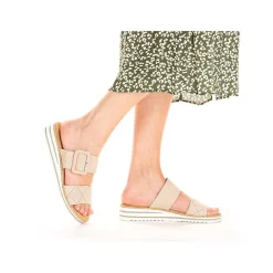 Rieker Muldyr Cremebeige Til Kvinder