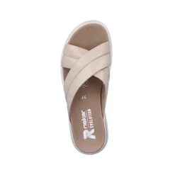 Rieker Muldyr Cremebeige Til Kvinder