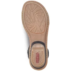 Rieker Sandaler Med Stropper Til Kvinder Kulsort