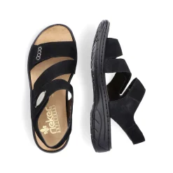 Rieker Sandaler Med Stropper Til Kvinder Kulsort