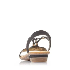 Rieker Sandaler Med Stropper Til Kvinder Kulsort