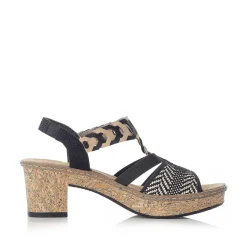 Rieker Sandaler Med Stropper Til Kvinder Kulsort