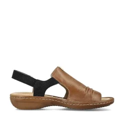 Rieker Sandaler Med Stropper Til Kvinder Noddebrun-Dyb Sort