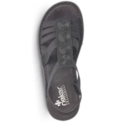 Rieker Sandaler Med Stropper Til Kvinder Kulsort