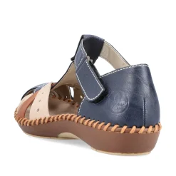 Rieker Sandaler Med Stropper Til Kvinder Marinebla-Beige