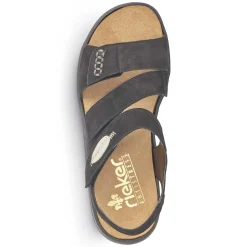 Rieker Sandaler Med Stropper Til Kvinder Kulsort