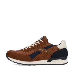 Rieker Sneaker Til Mænd Low Nut-Brown Ocean-Blue