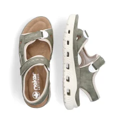 Rieker Trekkingsandaler Til Kvinder Gron Gra
