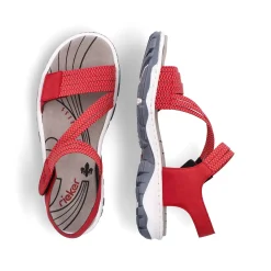 Rieker Trekkingsandaler Til Kvinder Kirsebaerrode